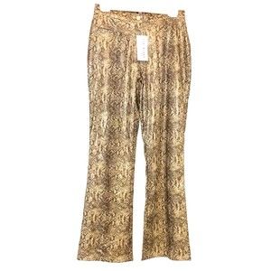 Y2K Blues Women's  Tan/Black Snakeskin  Pants Stretch Size 9/10 New with Tags!